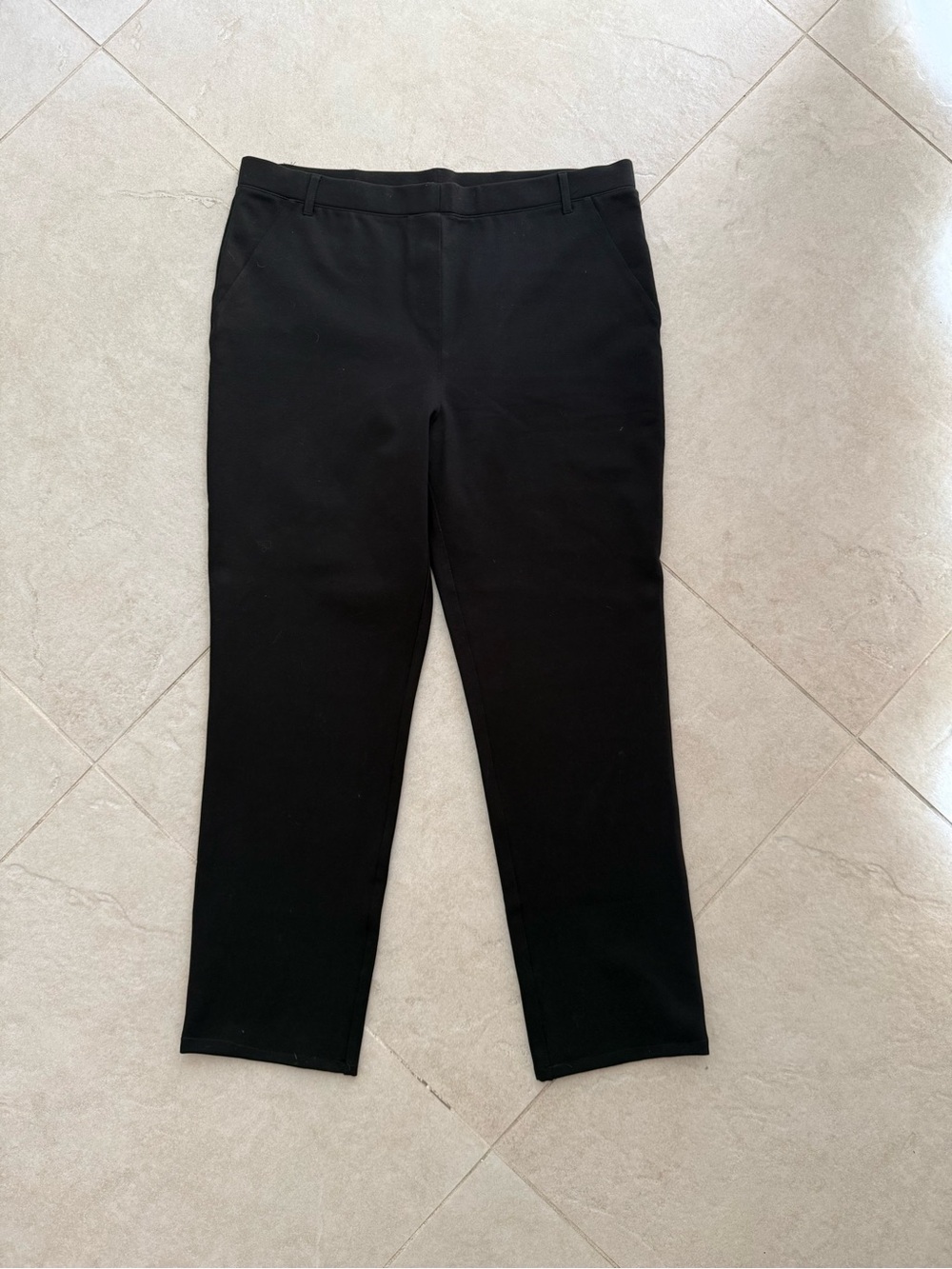 Quince Black Straight-Leg Trousers